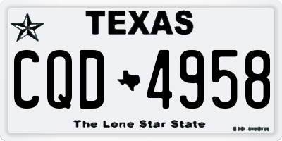 TX license plate CQD4958