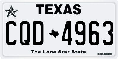 TX license plate CQD4963