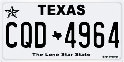 TX license plate CQD4964