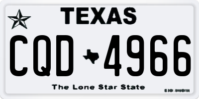TX license plate CQD4966