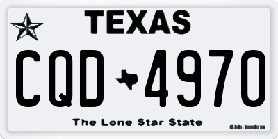 TX license plate CQD4970