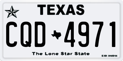 TX license plate CQD4971