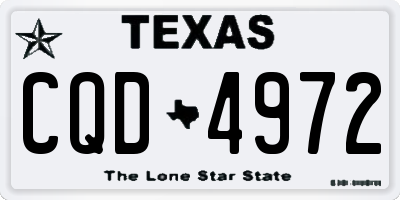TX license plate CQD4972