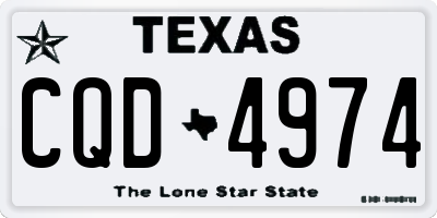 TX license plate CQD4974