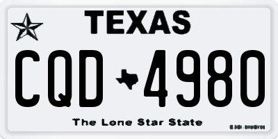 TX license plate CQD4980