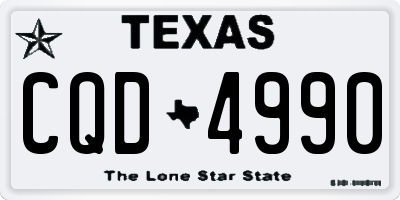 TX license plate CQD4990