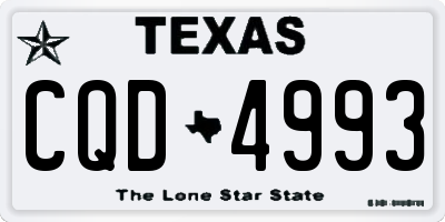 TX license plate CQD4993