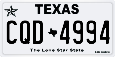 TX license plate CQD4994
