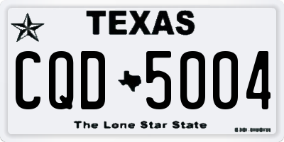 TX license plate CQD5004