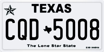 TX license plate CQD5008