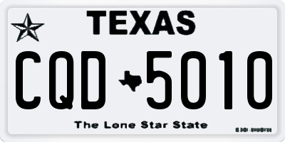 TX license plate CQD5010