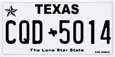 TX license plate CQD5014