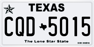 TX license plate CQD5015