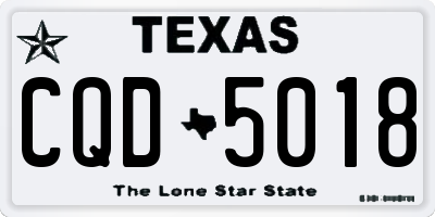 TX license plate CQD5018