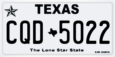TX license plate CQD5022
