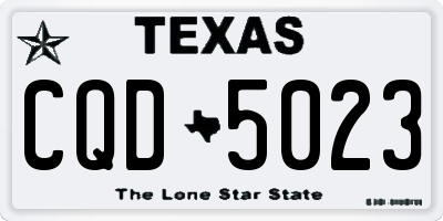 TX license plate CQD5023