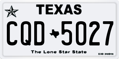 TX license plate CQD5027