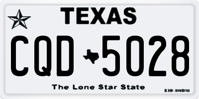 TX license plate CQD5028