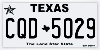 TX license plate CQD5029