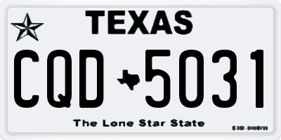 TX license plate CQD5031
