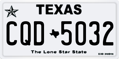 TX license plate CQD5032