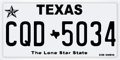 TX license plate CQD5034
