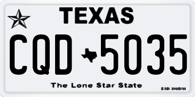 TX license plate CQD5035