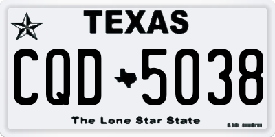 TX license plate CQD5038