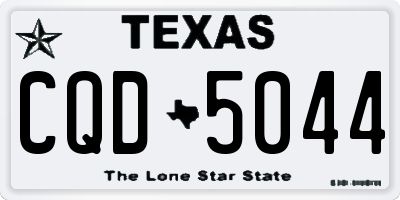 TX license plate CQD5044