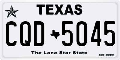 TX license plate CQD5045