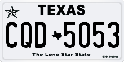 TX license plate CQD5053