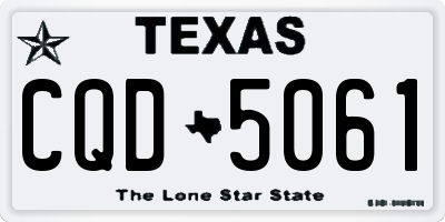 TX license plate CQD5061
