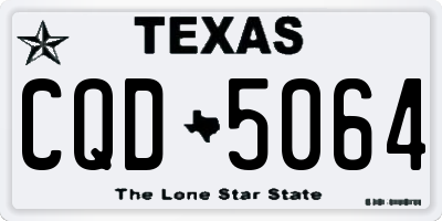 TX license plate CQD5064