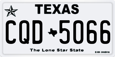 TX license plate CQD5066