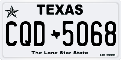 TX license plate CQD5068