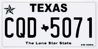 TX license plate CQD5071