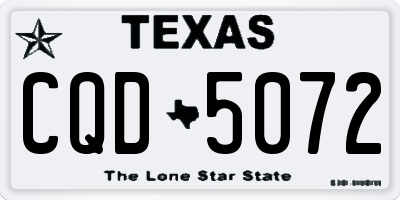 TX license plate CQD5072