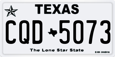 TX license plate CQD5073