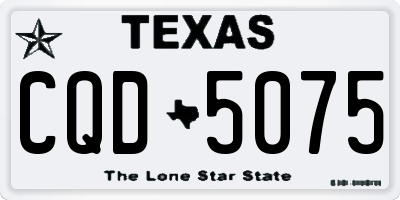 TX license plate CQD5075