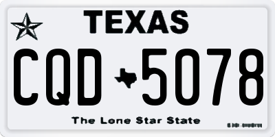 TX license plate CQD5078