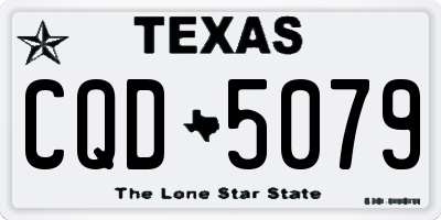 TX license plate CQD5079