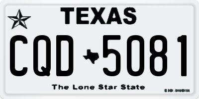TX license plate CQD5081
