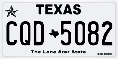 TX license plate CQD5082