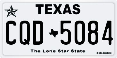 TX license plate CQD5084