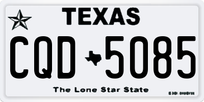 TX license plate CQD5085