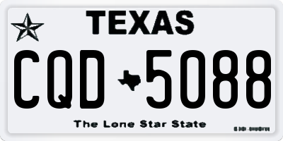 TX license plate CQD5088