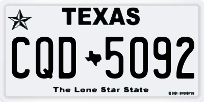 TX license plate CQD5092