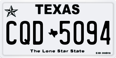 TX license plate CQD5094