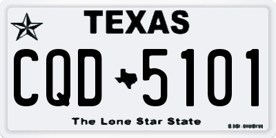 TX license plate CQD5101