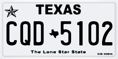 TX license plate CQD5102